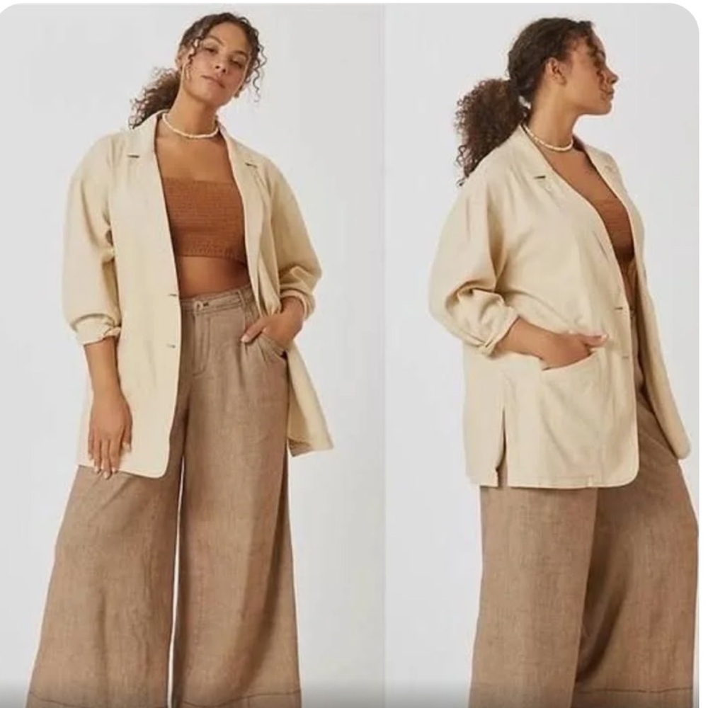 Anthropologie Pilcro‎ Relaxed Summer Blazer Jacket Size M